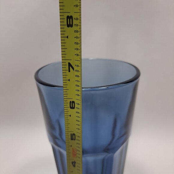 Libbey Duratuff Gibraltar Dusky Blue Cooler Glass 16oz Vintage - Picture 4 of 7